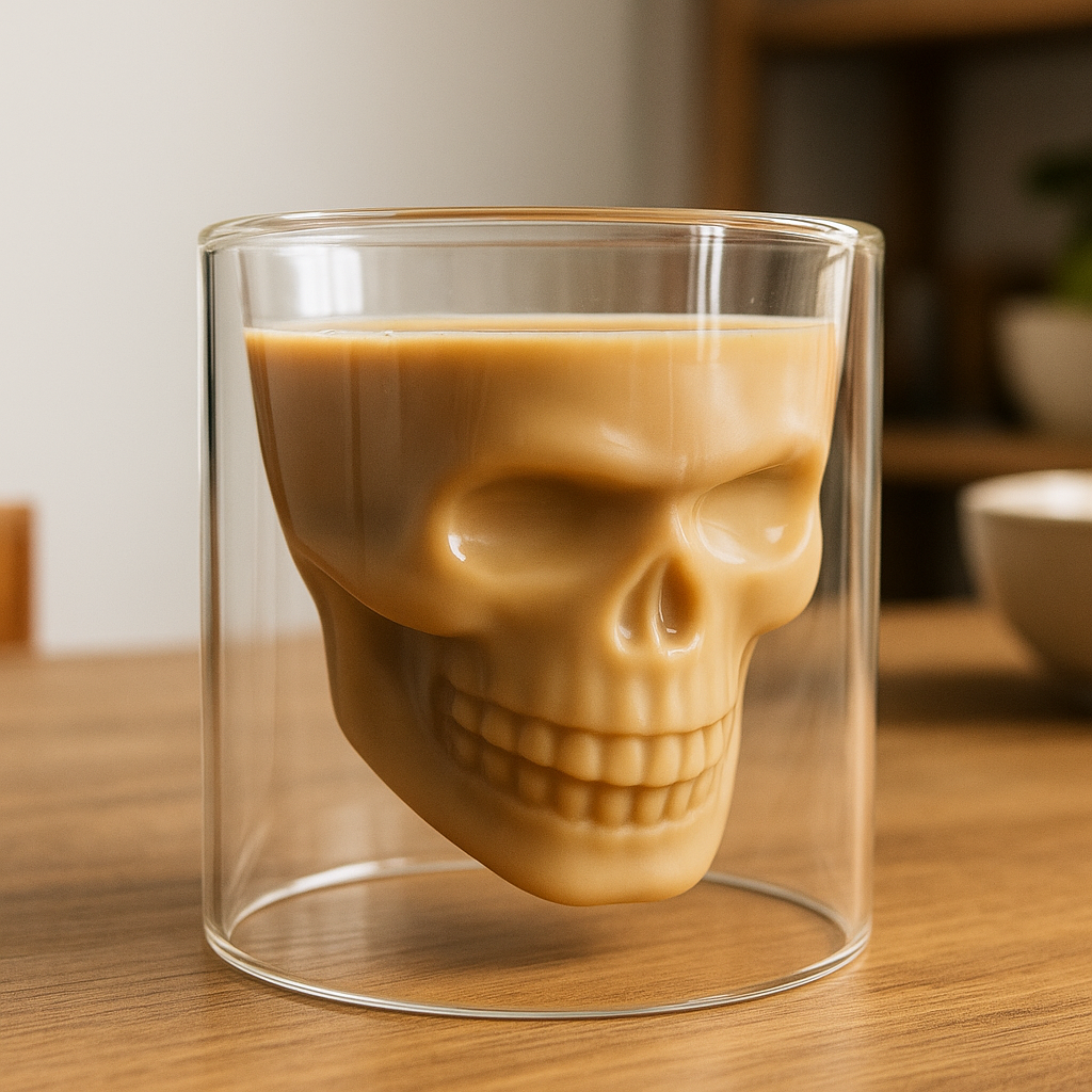 Unique Double Walled Skull Glass - Pexav