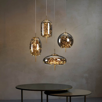 Stylish Glass Pendant Light with Unique Bubble Shade - Pexav
