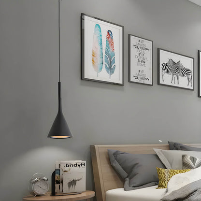 Nordic Black Pendant Light in Minimalist Cone Design