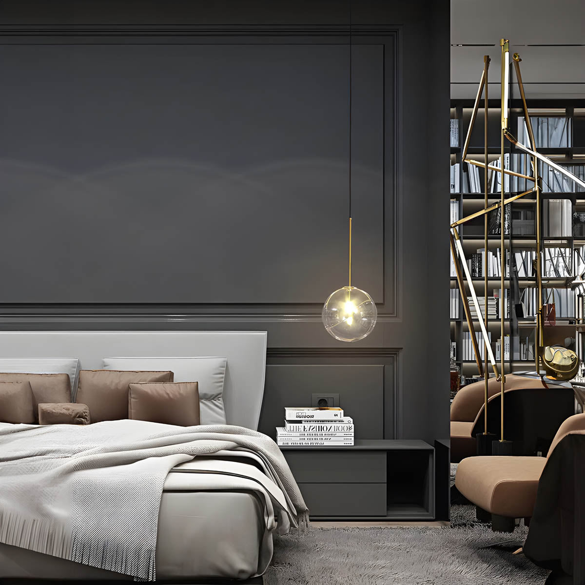 Modern Glass Ball Pendant Light