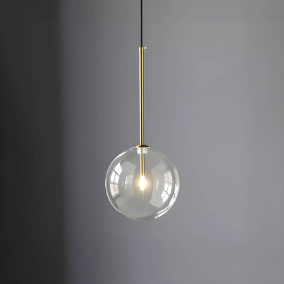 Sleek Clear Globe Hanging Lamp - Pexav