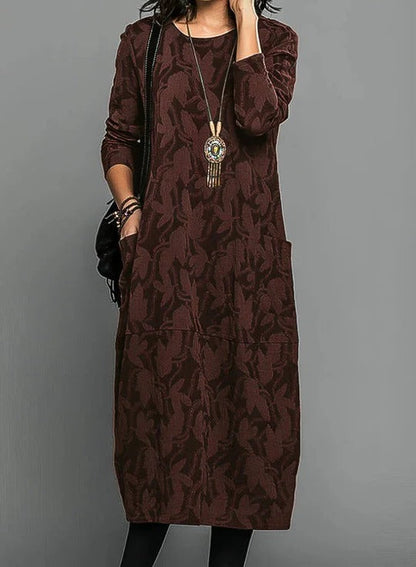 Warm Round Neck Ladies Winter Dress