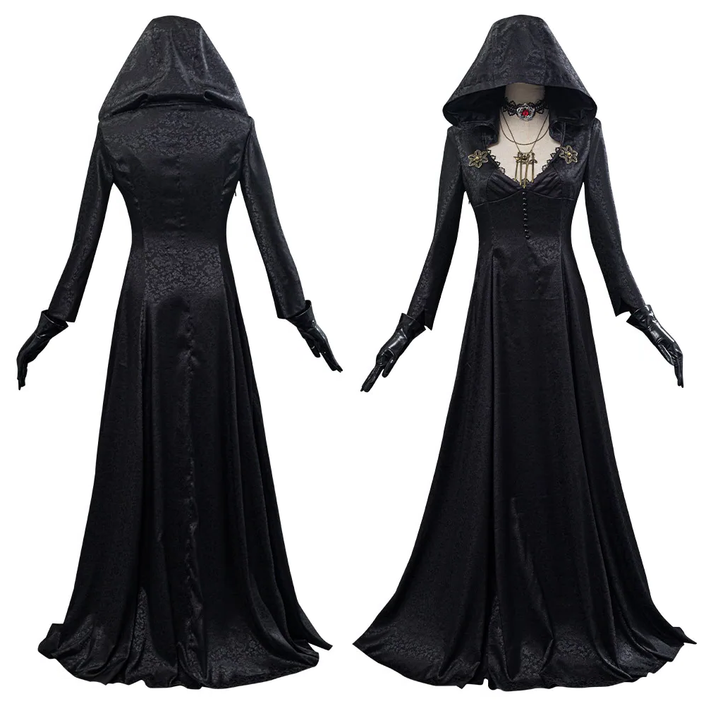 Authentic Vampire Lady Evil Village Costume Dress - Pexav