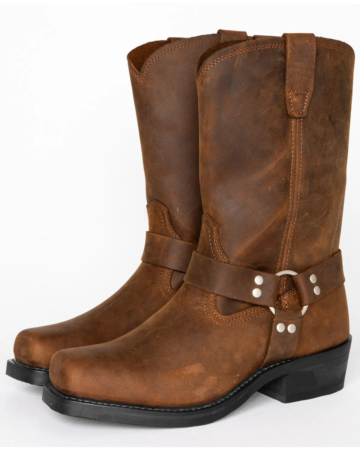 Tall Black Leather Work Boot