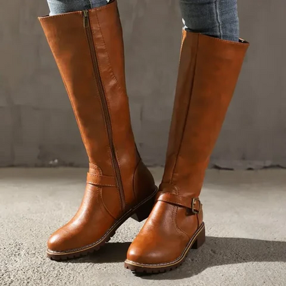 Stylish Women's Leather Ankle Boots