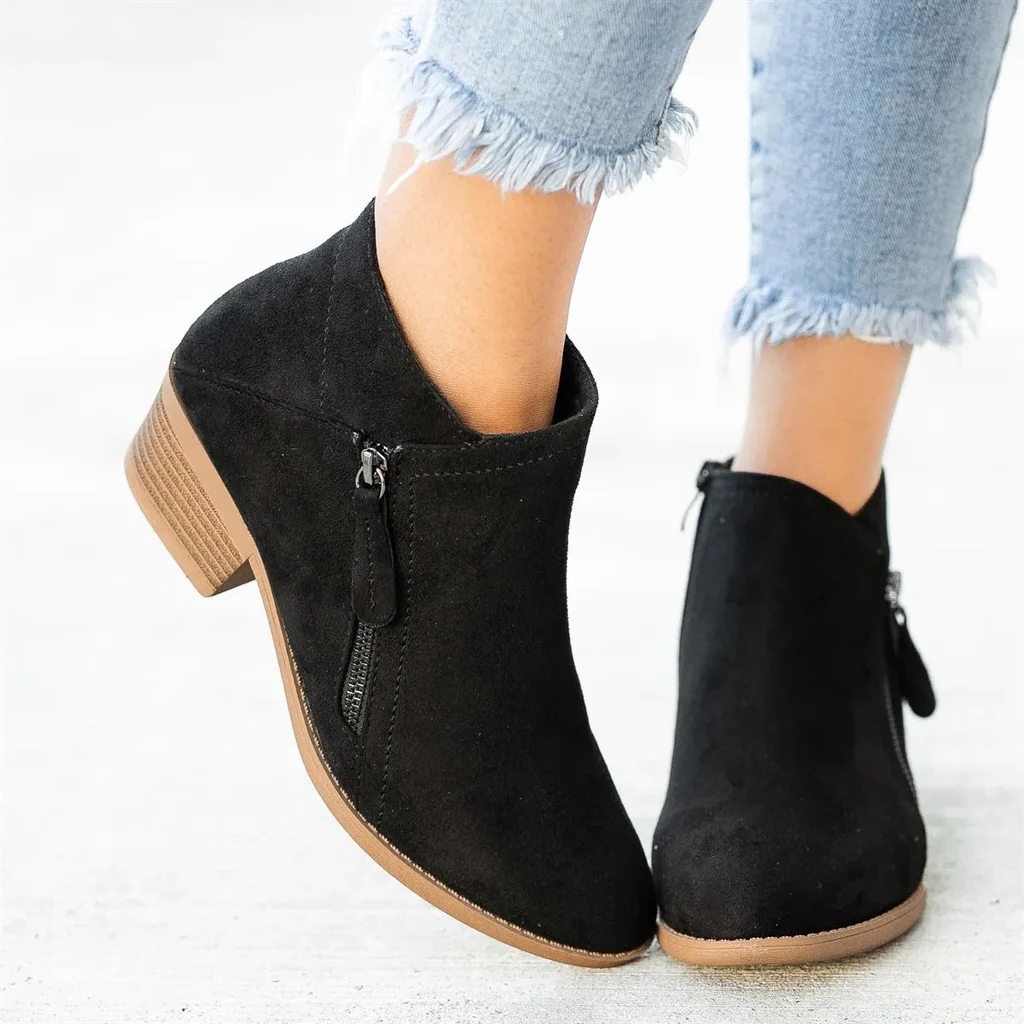 Comfortable Women's Leather Ankle Boots