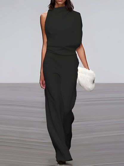 Women's Sleeveless Wide Leg Jumpsuit - Pexav