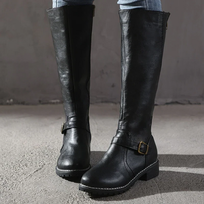 Stylish Women's Leather Ankle Boots