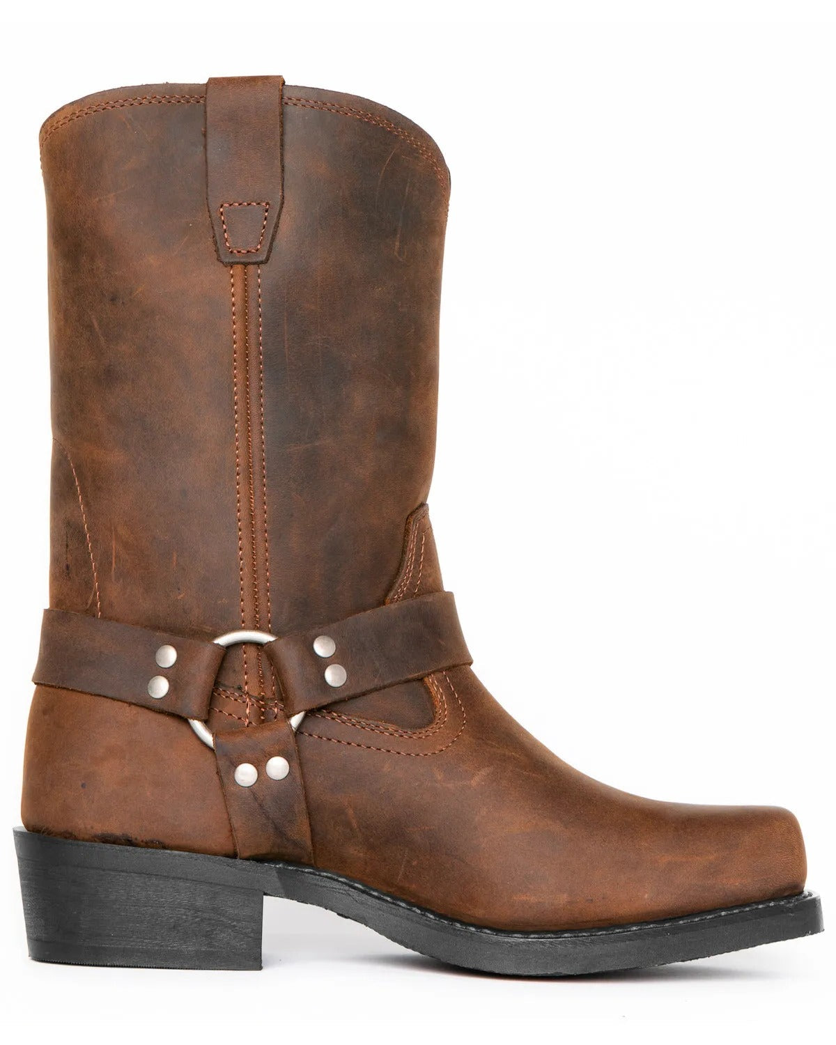 Tall Black Leather Work Boot
