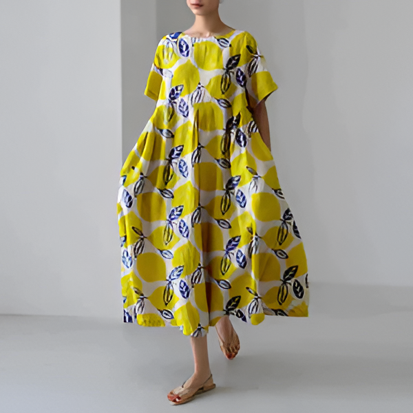 Stylish Floral Print Summer Dress