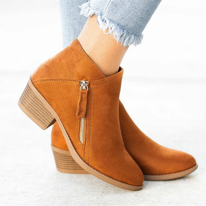 Comfortable Women's Leather Ankle Boots