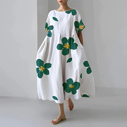 Stylish Floral Print Summer Dress