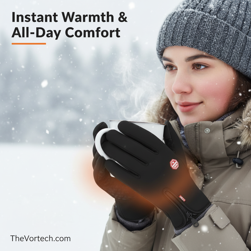 Warm Waterproof Gloves for Skiing and Winter Sports