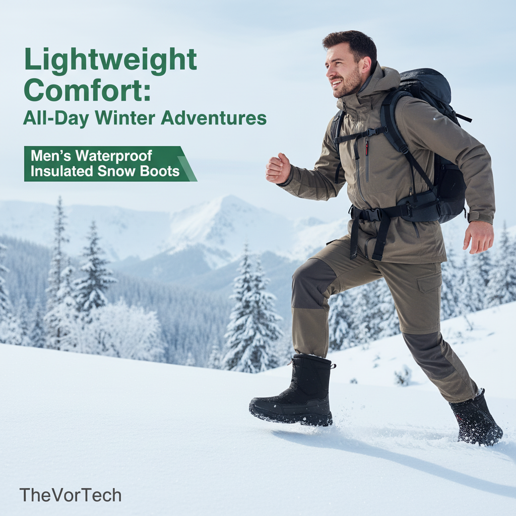 Warm Waterproof Men's Winter Snow Boots