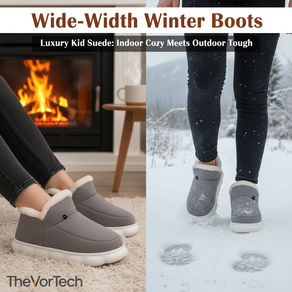 Warm Waterproof Women's Wide Calf Winter Boots - Pexav