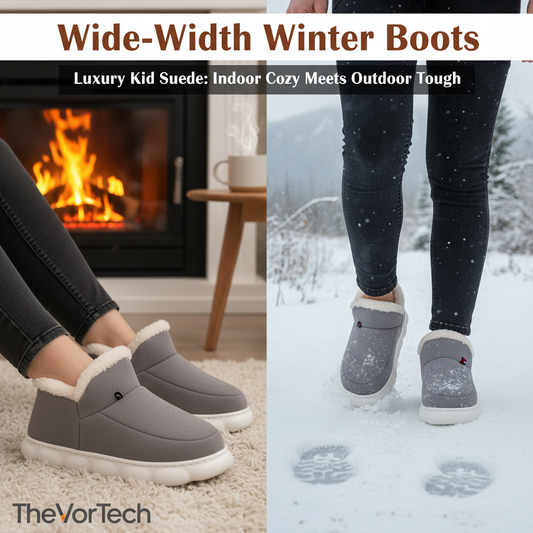 Warm Waterproof Women's Wide Calf Winter Boots - Pexav