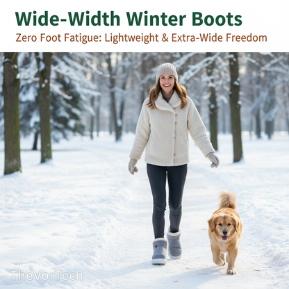 Warm Waterproof Women's Wide Calf Winter Boots