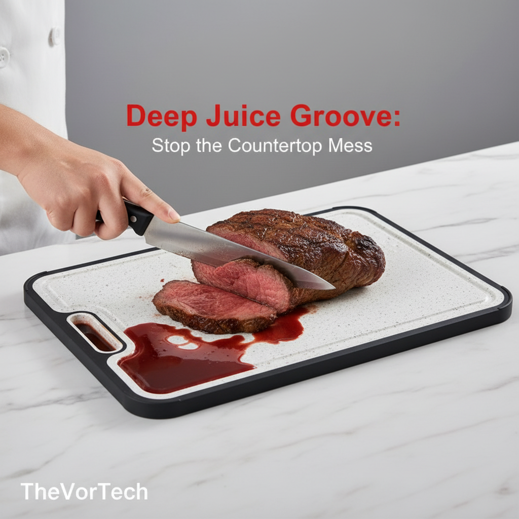 Durable Kitchen Cutting Board with Easy Clean Surface