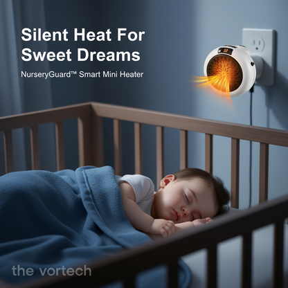 Quiet Baby Room Space Heater with 12 Hour Timer