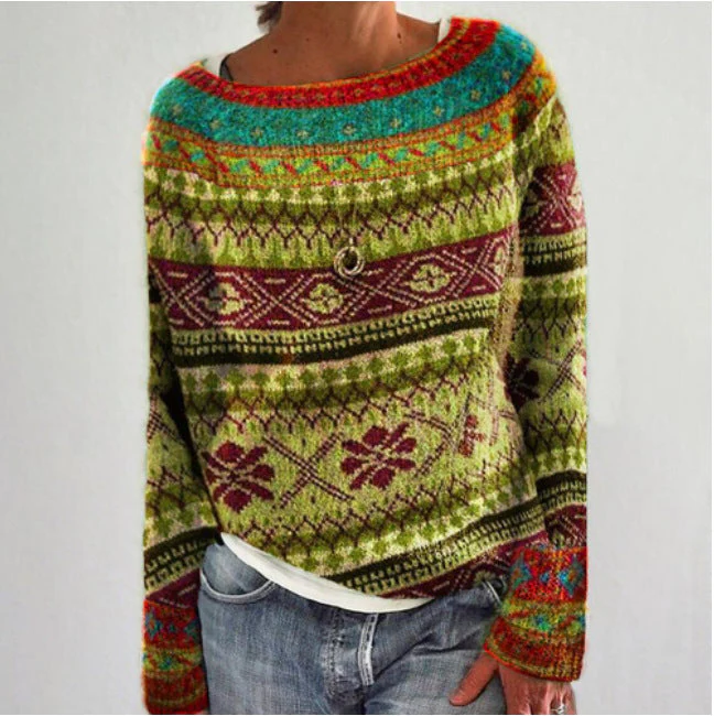 Vintage Ladies Crew Neck Sweater