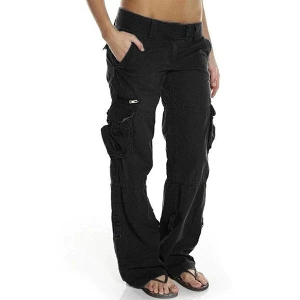 Practical Women's Pants With Multiple Pockets - Pexav
