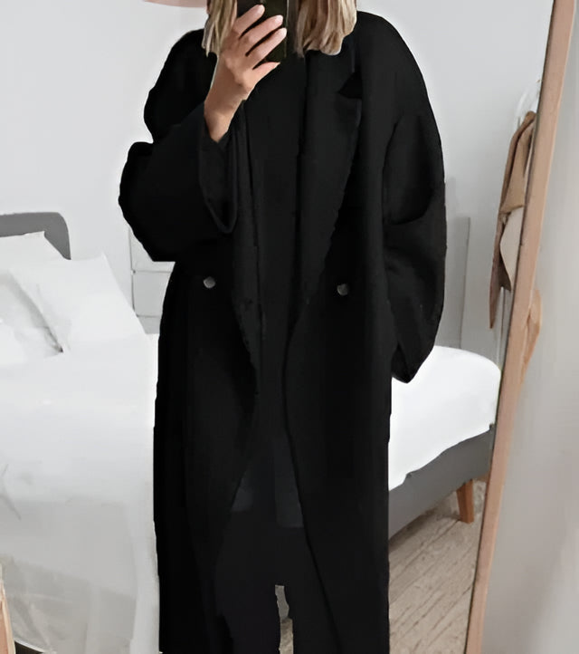 Large Women's Soft Cashmere Trench Coat