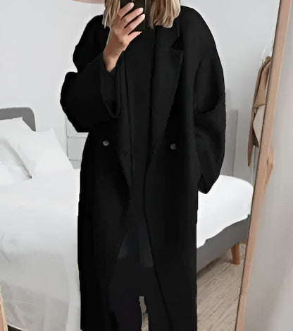 Large Women's Soft Cashmere Trench Coat