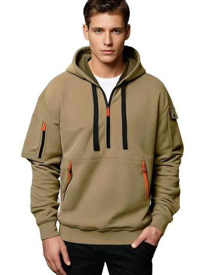 Classic Fit Mens Casual Hooded Sweatshirt