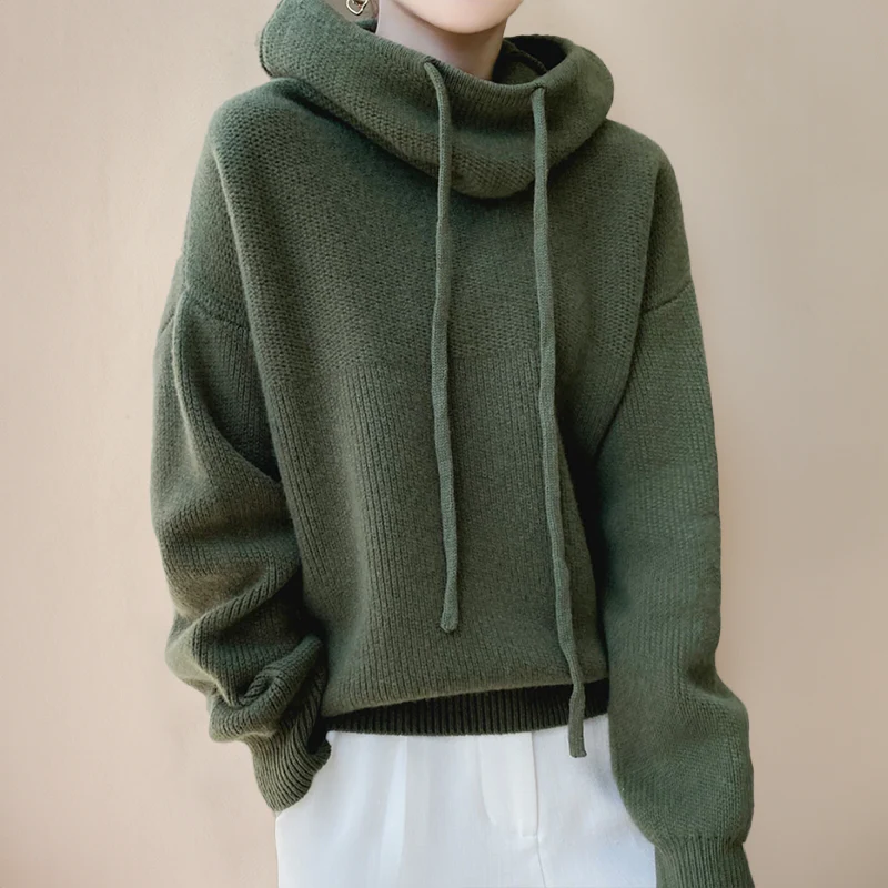 Soft Merino Wool Turtleneck Sweater for Women