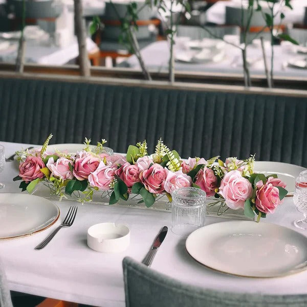 Transparent Glass Floral Vase
