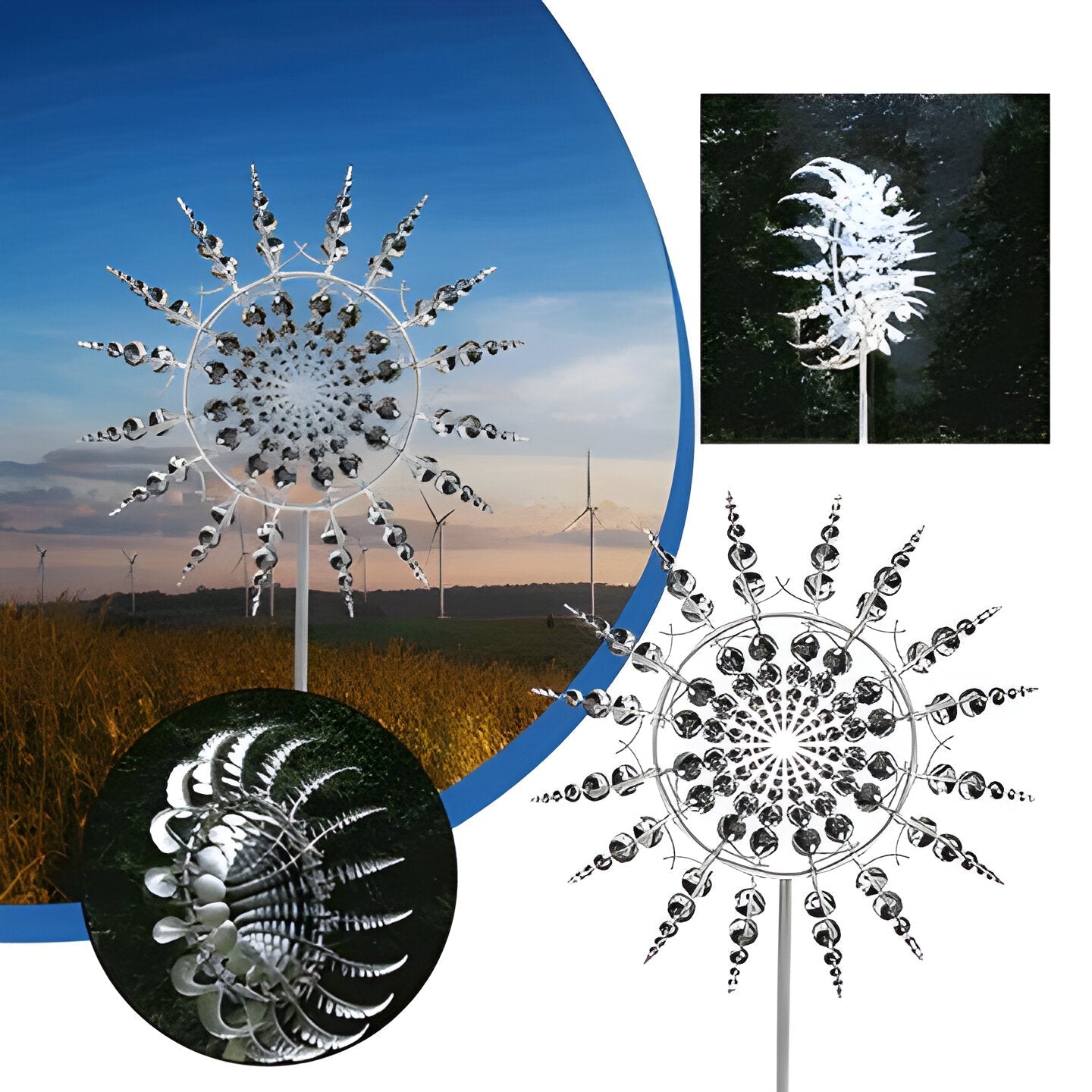 Colorful Garden Metal Windmill with Durable Coating