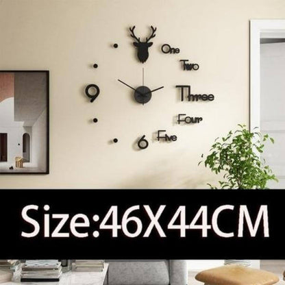 Big Decorative Digital Number Wall Clock
