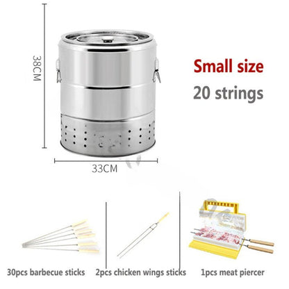 Portable Outdoor Stainless Steel BBQ Camping Grill