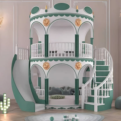 Fun Playful Kids Bunk Bed with Slide