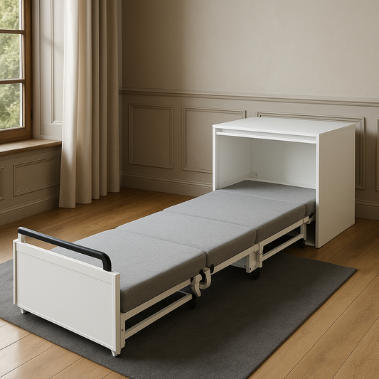 Space Saving Foldable Wall Bed with Storage - Pexav