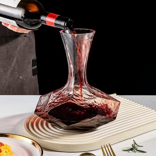 Unique Cut Glass Wine Carafe - Pexav