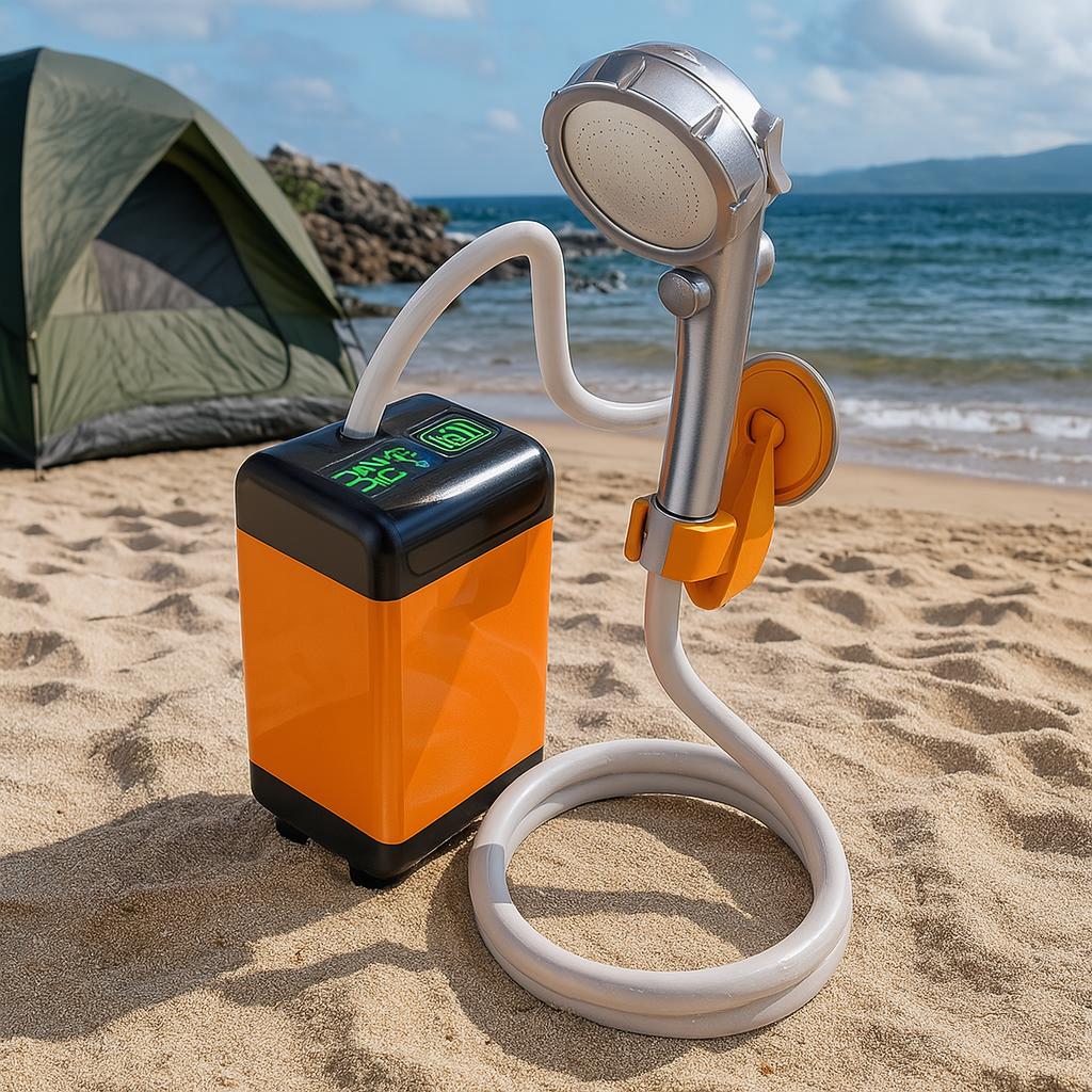 Compact Rechargeable Outdoor Camping Shower Pump - Pexav