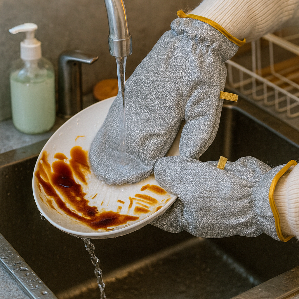 Tough Rubber Dish Cleaning Work Gloves - Pexav