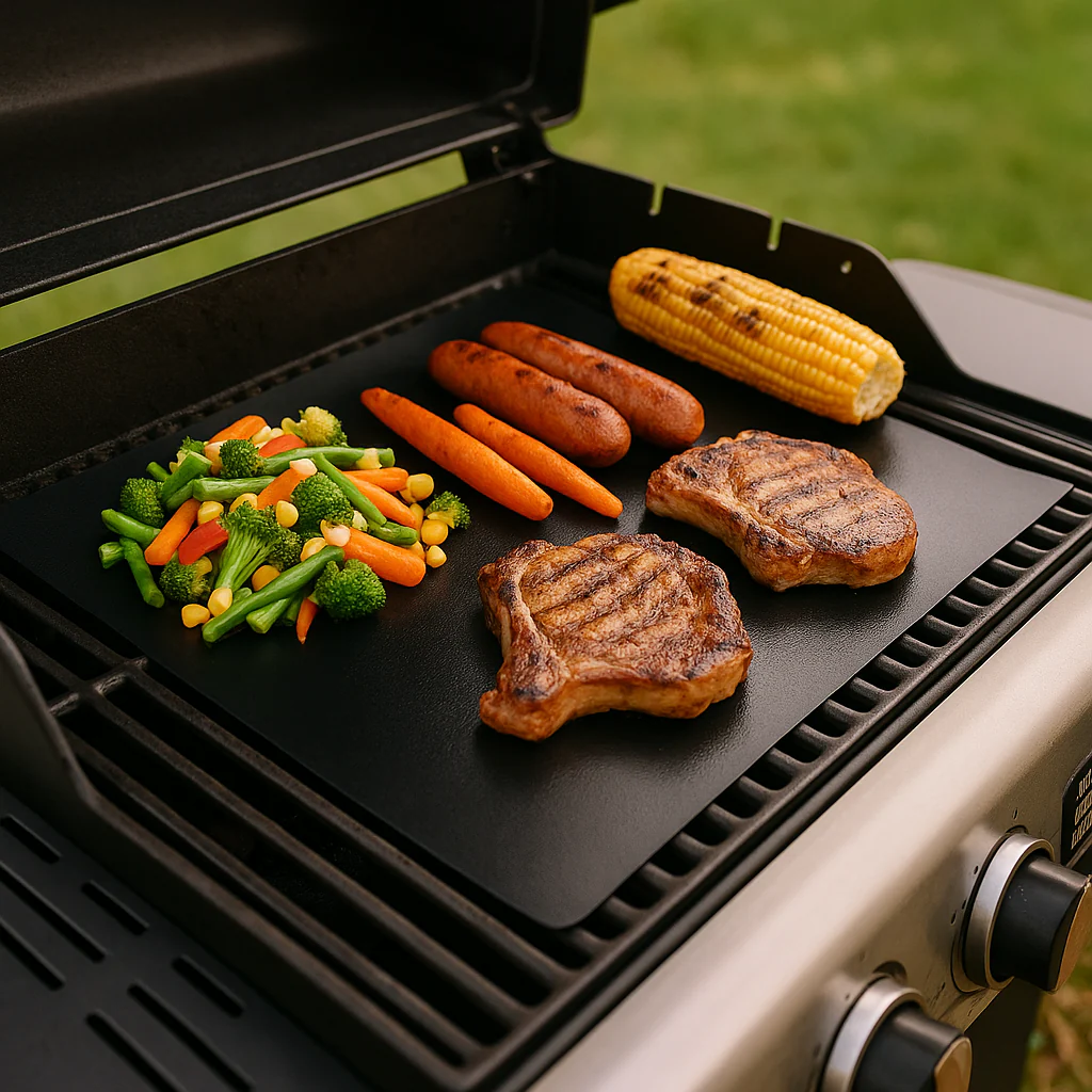 2 Pack Reusable BBQ Grill Mats - Easy Clean Heat Mats - Pexav