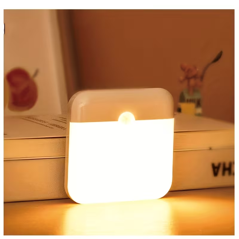 Smart Motion Sensor Night Lamp – USB Rechargeable LED Light for Stairs, Wardrobe & Home