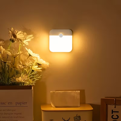 Smart Motion Sensor Night Lamp – USB Rechargeable LED Light for Stairs, Wardrobe & Home 1