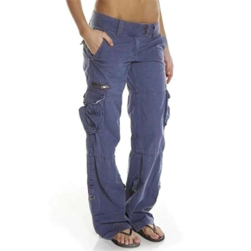 Practical Women's Pants With Multiple Pockets