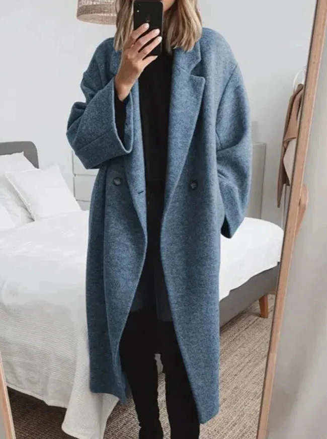 Large Women's Soft Cashmere Trench Coat