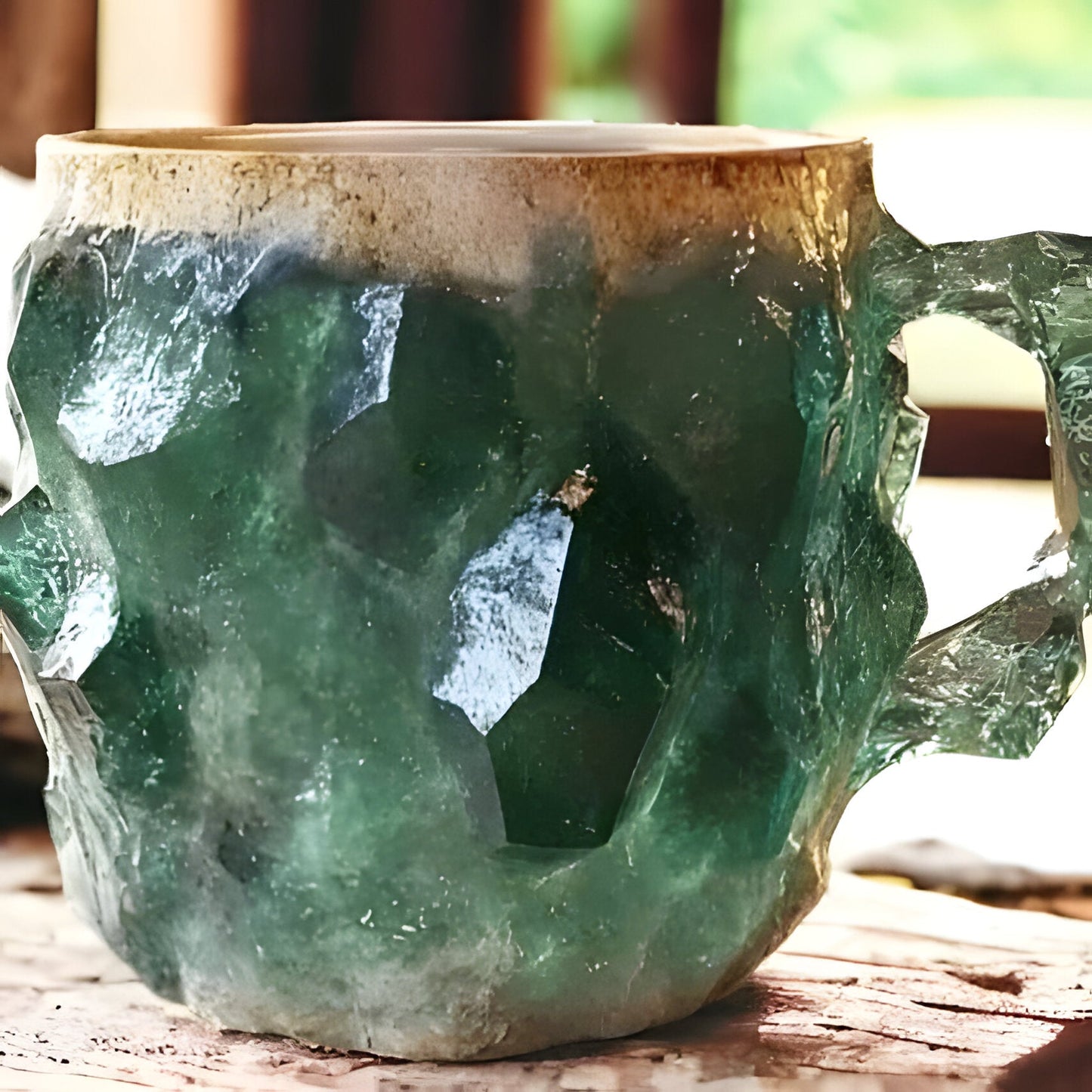 Sparkling Gemstone Ceramic Coffee Mugs