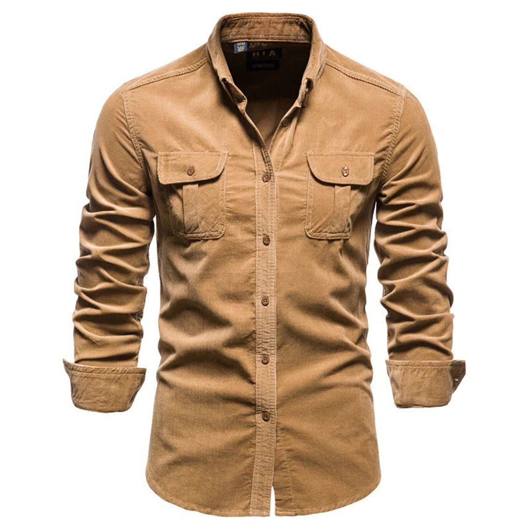 Rugged Cotton Button Down Shirt - Pexav