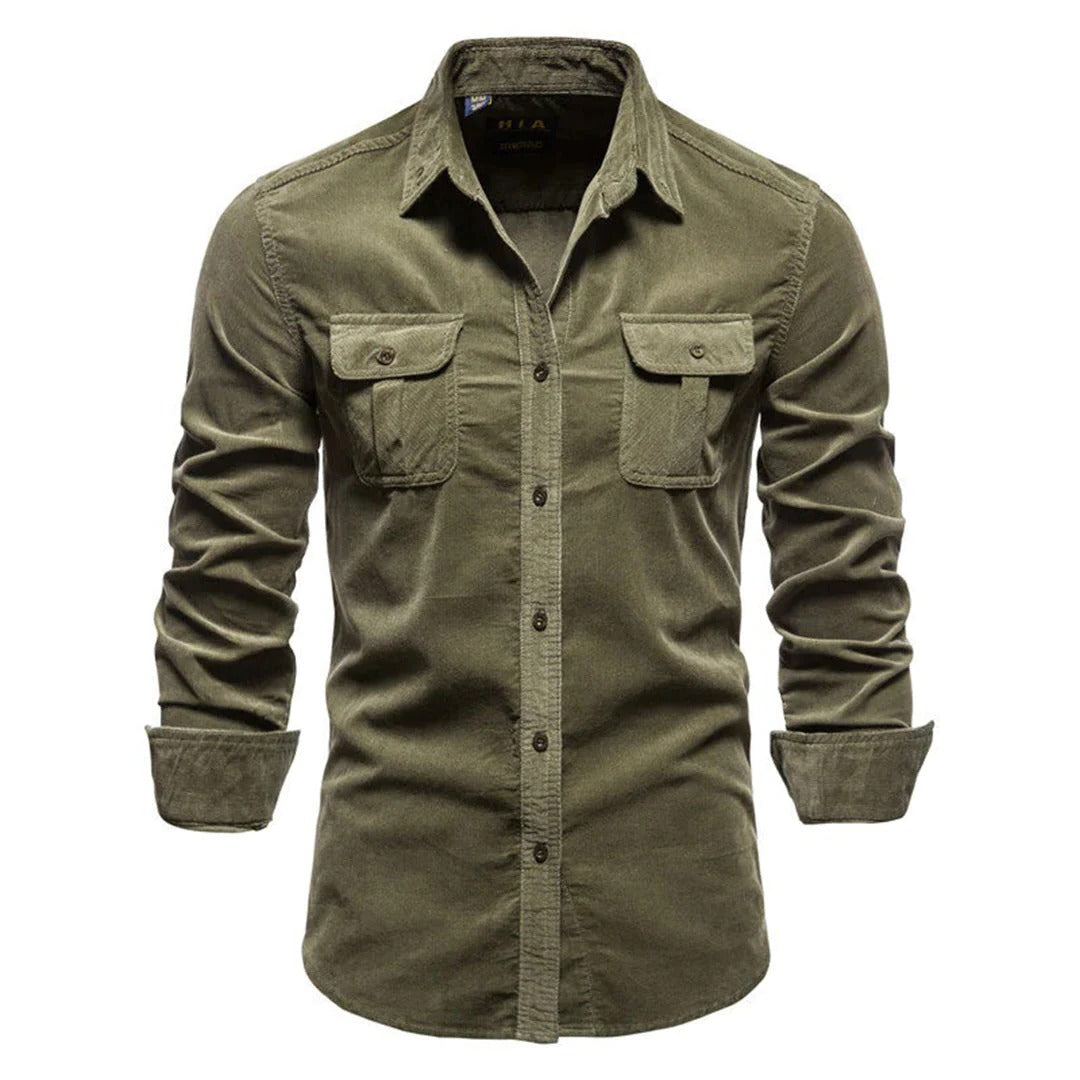 Rugged Cotton Button Down Shirt