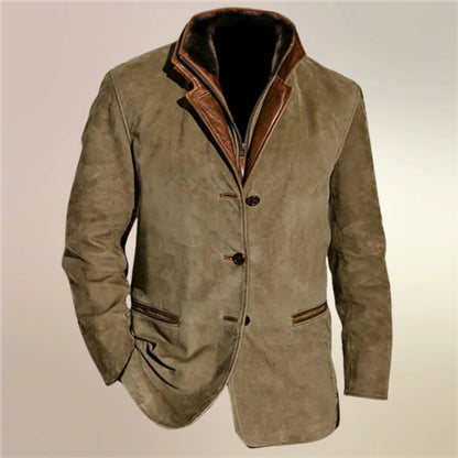 Classic Mens Leather Jacket - Pexav