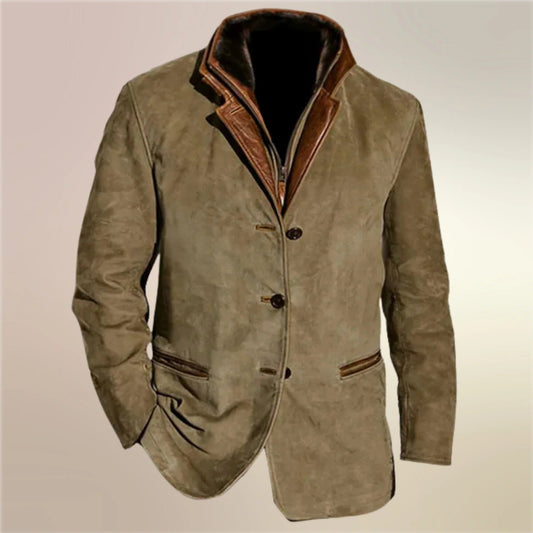 Classic Mens Leather Jacket - Pexav