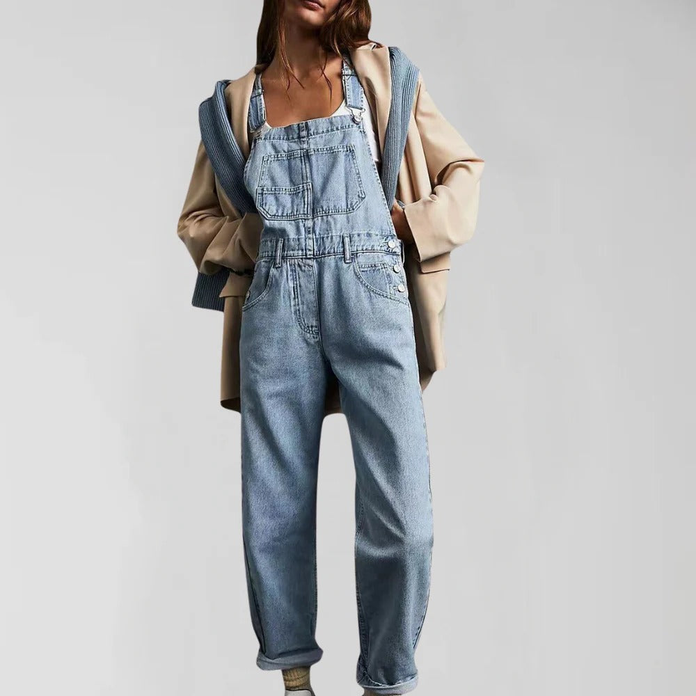 Stylish Blue Jeans Jumpsuit for Women - Pexav