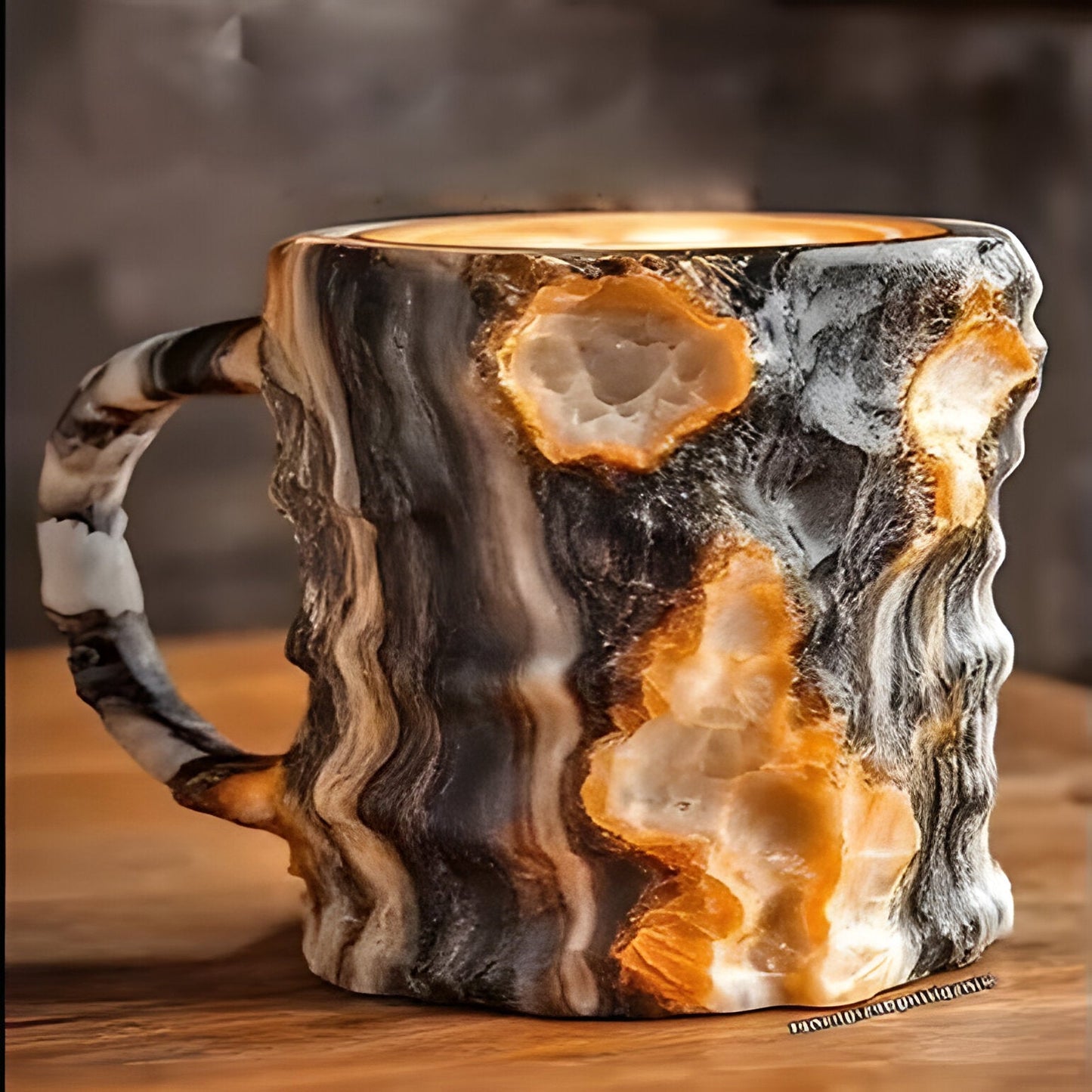 Sparkling Gemstone Ceramic Coffee Mugs
